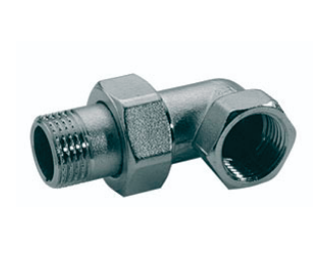 Angle radiator union - nickel plated - 1/2"