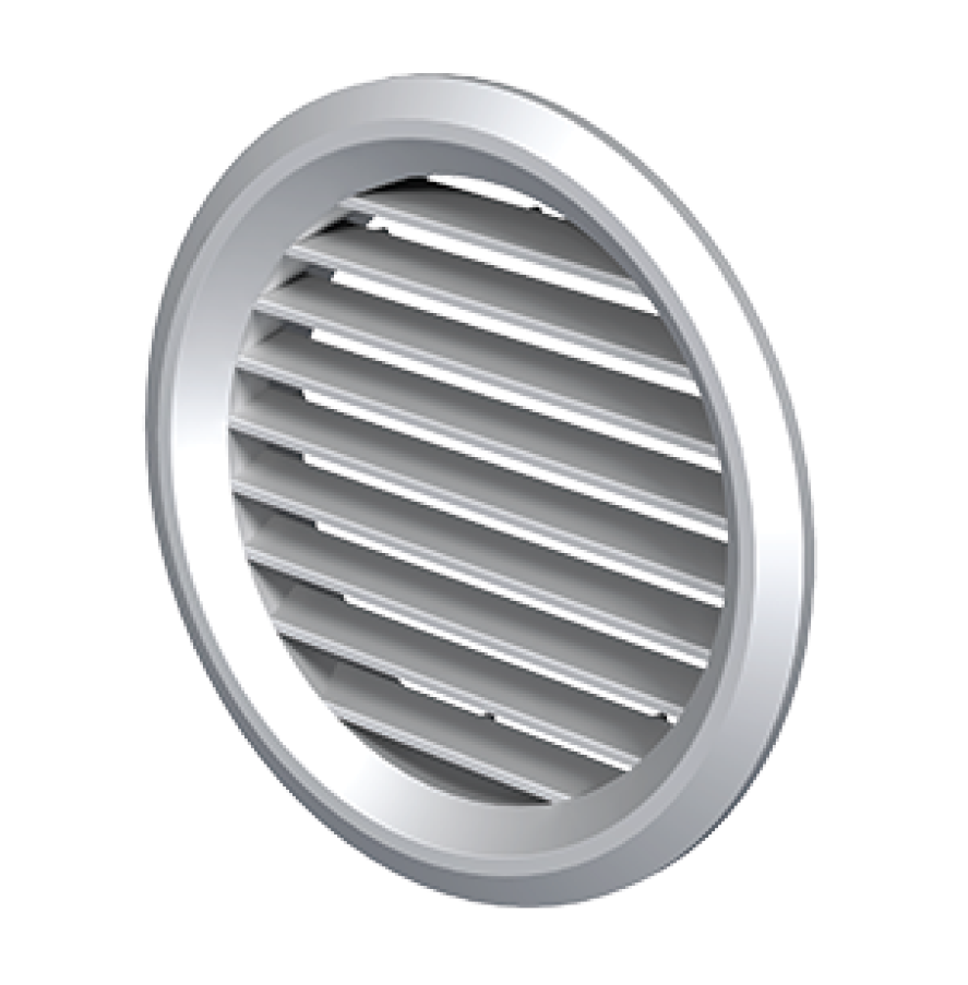 Round ventilation grille with mesh - MV100BVS - ∅ 100