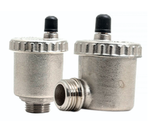 Automatic air-vent valve - nickel plated - 1/2" - angle