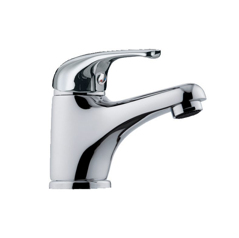 Sink-mounted basin mixer