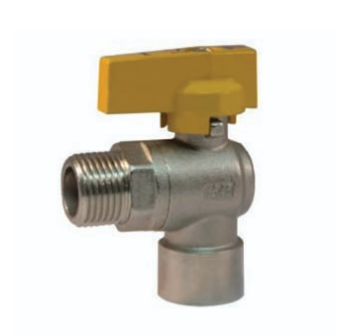 Angle gas ball valve F/M - 3/4" x 3/4"