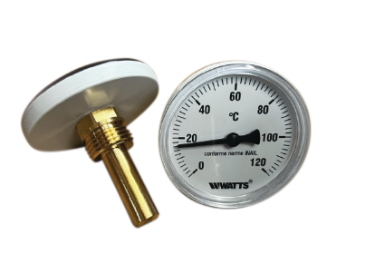 Thermometer - plastic housing - L50x 1/2" - ∅ 63 (0°÷120°C)