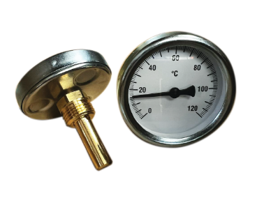 Thermometer - metal housing - L50x 1/2" - ∅ 63 (0°÷120°C)