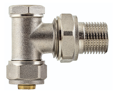 Angle lockshield with adaptor - 1/2" x 16*2