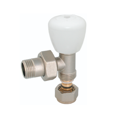 Angle manual valve with adaptor - 1/2" x 16*2