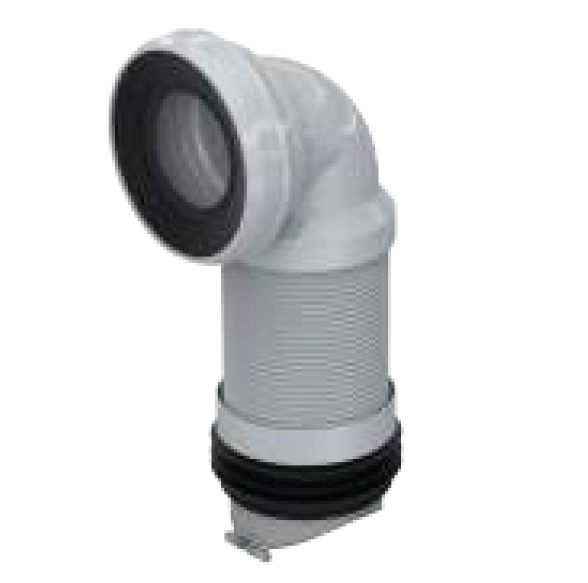 WC connector with elbow and valve - ∅ 110