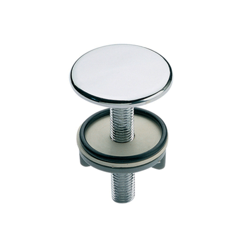 Blank end cap for sink - brass - chrome