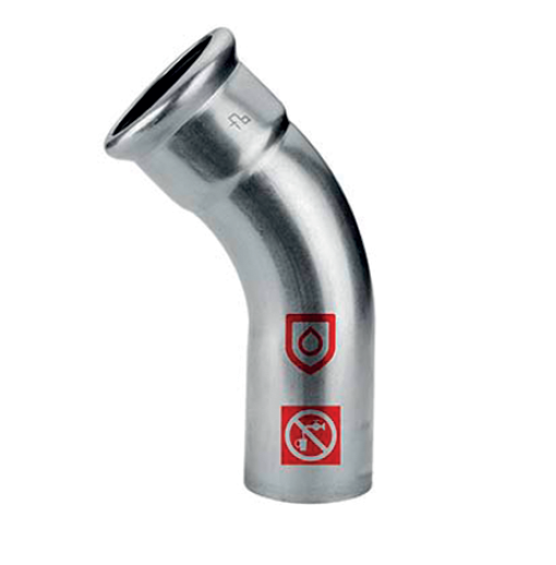 Press elbow FM 45° - galvanized - ∅ 15