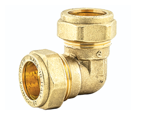 Angle double fitting - ∅ 22 x ∅ 22
